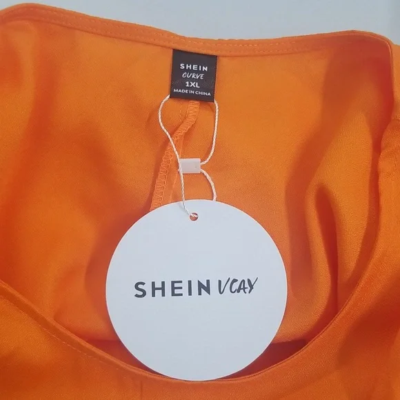 🎉Host pick🎉Shein Orange Ruffled Sleeved Dress - Picture 5 of 6